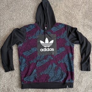 XL Adidas Men's Black and Purple Hoodie. Great condition. Limited wear